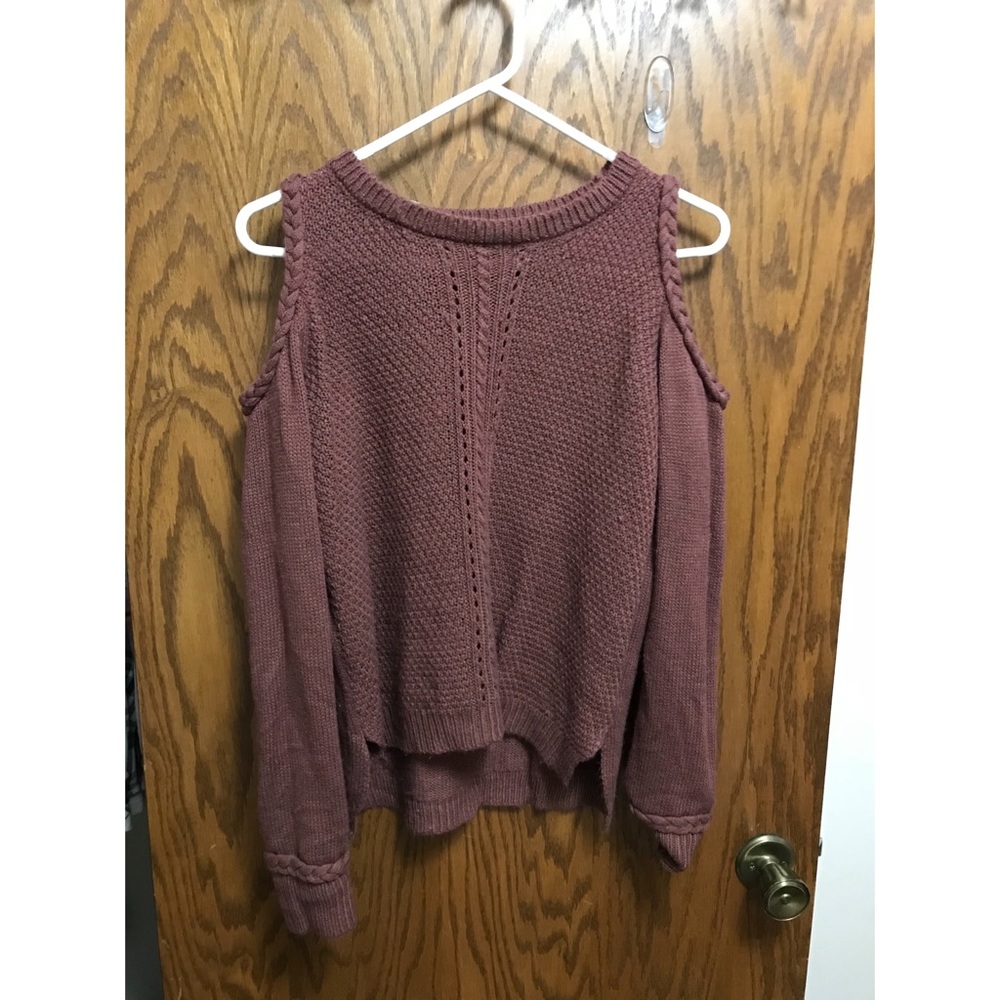 Open shoulder sweater
